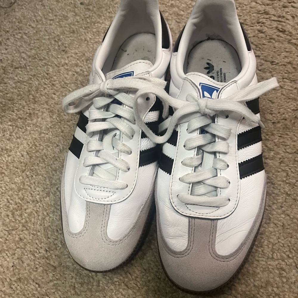 Adidas White and Black Sneakers Classic Design